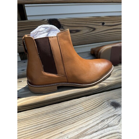 NEW Thomas & Vine Chelsea Boots Brown Leather Men’s 10 Ankle Pull-On Dress Boot - Picture 5 of 12